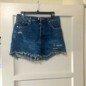 Free People high waisted jean shorts